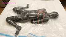 Xiaoyu in Black Zentai and Vacuum Bag 8