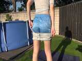 Watch Chloe enjoying the Sun in her Shiny Nylon Shorts 5