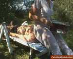 Jill Diamond, facesitting and relax in the garden 1 5