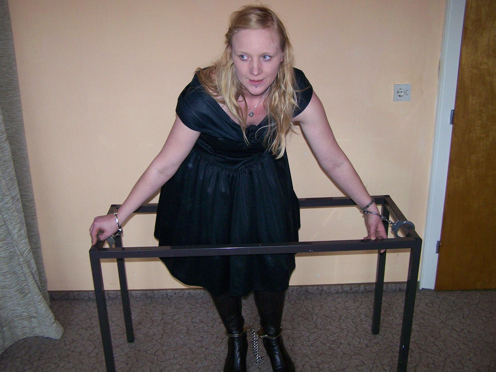 Nordic Bondage Experience Cuffed On A Table